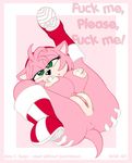  amy_rose anus breasts clitoris drxii english_text female hedgehog looking_at_viewer mammal nipple_piercing nipples nude piercing presenting pussy sega solo sonic_(series) sonic_team text 