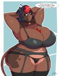  anthro belly big_breasts bovid bovine breasts cattle chili_pepper dialogue english_text female food fruit huge_breasts jwinkz mammal overweight overweight_anthro overweight_female pepper_(fruit) plant slightly_chubby solo text 