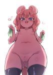 &lt;3 2020 anthro areola biped blue_eyes blush bodily_fluids breasts clitoris clothing condom female filled_condom fur genital_fluids genitals hair hi_res holding_condom holding_object kemono legwear looking_at_viewer looking_down low-angle_view mammal mouse murid murine nipples open_mouth open_smile peach_pussy pink_areola pink_body pink_fur pink_hair pink_nipples pink_nose portrait pussy pussy_juice rodent sexual_barrier_device short_hair simple_background small_breasts smile solo standing stockings teeth three-quarter_portrait white_background youki029 young 