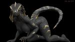  16:9 animal_humanoid anthro black_body breasts doctor_ark everquest everquest_2 fantasy female frilliks humanoid iksar lizard nude reptile reptile_humanoid scalie scalie_humanoid solo video_games widescreen yellow_eyes 