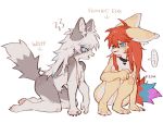  ... 2020 4_toes ? anthro blue_eyes blush bodily_fluids breasts canid canine canis claws duo feet female fennec fish7163 fluffy fluffy_tail fox fur grey_body grey_fur hair hi_res kemono long_hair mammal medium_breasts multicolored_body multicolored_fur nervous nude open_mouth pawpads paws red_hair simple_background sweat teeth toe_claws toes two_tone_body two_tone_fur white_background white_body white_fur wolf yellow_body yellow_fur 