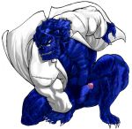  2007 balls beast_(marvel) blue_body clothed clothing erection eyewear genitals glasses humanoid male marvel muscular muscular_humanoid muscular_male open_clothing open_shirt open_topwear penis royalhituji shirt simple_background solo topwear white_background x-men 