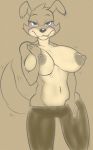  anthro bedroom_eyes big_breasts blinky_bill_(series) blush bottomwear breast_squish breasts canid canine canis clothed clothing curvy_figure daisy_dingo dingo erect_nipples eyelashes facial_tuft fangs female fur half-closed_eyes head_tuft hi_res huge_breasts joykill looking_at_viewer mammal multicolored_body multicolored_fur narrowed_eyes navel nipples pants partially_clothed partially_naked presenting pulling_pants_down seductive simple_background smile solo squish standing teasing topless topless_female tuft two_tone_body two_tone_fur 
