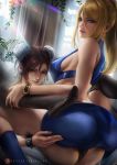  ass axsens cameltoe chun_li crossover metroid pantsu samus_aran street_fighter symmetrical_docking yuri 