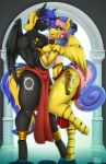  anthro big_breasts bottomwear breast_squish breasts caress clothing compression_artifacts duo equid fan_character female hasbro hi_res horn loincloth male male/female mammal my_little_pony squish tatemil winged_unicorn wings 