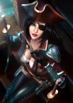  armor cleavage katarina_du_couteau league_of_legends sevenbees sword thighhighs weapon 