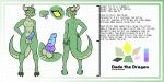  2:1 anthro anus balls butt claws dodo_(dododragon) dododragon56 dragon english_text genitals girly green_body hi_res horn male model_sheet multicolored_penis nails nude penis reptile scalie solo text thick_thighs tongue tongue_out yellow_eyes 