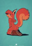  absurd_res anthro boots boots_only butt_pose clothing female footwear footwear_only fox-pop hi_res kneeling looking_at_viewer looking_back mammal mostly_nude pose rodent sciurid solo tree_squirrel 