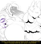  2020 3_fingers abdominal_bulge after_vore ambiguous_gender ambiguous_prey anthro anthro_pred arm_tuft attack aura belly belly_tuft big_belly biped black_and_white breasts canid canine cheek_tuft chest_tuft claws clothed clothing comic deep_navel detailed_navel dialogue digital_drawing_(artwork) digital_media_(artwork) duo english_text eyes_closed faceless_ambiguous faceless_character facial_tuft fan_character featureless_breasts female female_pred fidchellvore fight finger_claws fingerclaws fingers fist front_view fur fur_markings fur_tuft gloves_(marking) glowing hair head_tuft hildegard_(fidchellvore) inner_ear_fluff line_art long_hair looking_up lucario mammal mane markings monochrome motion_lines navel nintendo nude oral_vore pok&eacute;mon pok&eacute;mon_(species) punch rear_view same_size_vore sharp_claws shirt short_hair simple_background sketch soft_vore standing text three-quarter_view topwear torn_clothing torn_shirt torn_topwear tuft video_games vore white_background yellow_text zoroark 