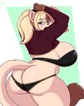  anthro bra breasts butt clothing domestic_cat felicia_(jwinkz) felid feline felis female hair jwinkz mammal panties solo underwear 