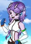  absurd_res anthro armwear breasts clothed clothing dragon elbow_gloves female fingerless_gloves freedom_planet freedom_planet_2 gloves hair handwear hi_res horn open_mouth purple_body purple_hair sash_lilac ses_loera_lopez solo video_games 