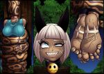  asphyxiation barefoot choking coiling cyborg-steve detachable detachable_head feet female humanoid jungle nadia_fortune python reptile scalie skullgirls snake squeezing strangling video_games vore 