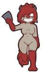  animated anthro bouncing_breasts breasts canid canid_demon demon female grinion_(species) hair horn humanoid mammal sharp_teeth short_playtime skashi95 smiley_cindy_(skashi95) teeth 