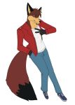  absurd_res alpha_channel anthro canid canine clothed clothing footwear fox fully_clothed gloves handwear hi_res jacket koen_the_fox leather leather_clothing leather_jacket leather_topwear male mammal multicolored_body shirt shoes solo topwear 