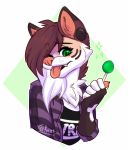  2021 5_fingers anthro breasts brown_hair canid canine canis clothed clothing digital_media_(artwork) domestic_dog ei-ka female fingers hair mammal solo 