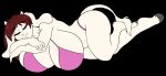  anthro big_breasts black_background bovid bra breasts caprine clothed clothing eyes_closed female fur gianna_goat goat hair hooves huge_breasts mammal panties red_hair simple_background skidd sleeping solo tail_tuft tuft underwear white_body white_fur 