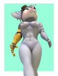  3d_(artwork) anthro blue_eyes breasts digital_media_(artwork) dizzyvixen ear_piercing eyewear eyewear_only female fur genitals goggles goggles_on_head lombax looking_up low-angle_view mammal nipples nude piercing pose prosthetic prosthetic_arm prosthetic_limb pussy ratchet_and_clank rift_apart_lombax simple_background smile solo sony_corporation sony_interactive_entertainment standing striped_body striped_fur stripes video_games 