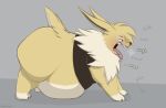  belly big_belly breath burping clothing eeveelution feral fur hi_res hyper hyper_belly jolteon male nintendo nom-sympony open_mouth overweight overweight_feral overweight_male panting pok&eacute;mon pok&eacute;mon_(species) ren_(nom-sympony) shirt solo tight_clothing tight_shirt tight_topwear tongue tongue_out topwear video_games white_body white_fur yellow_body yellow_fur 