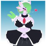  1:1 anthro clothing costume female freckles gardevoir hi_res intersex maid_uniform nintendo nude pok&eacute;mon pok&eacute;mon_(species) solo tatemil uniform video_games 