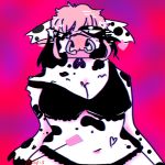  1:1 anthro bovid bovine cattle chubby_female clothing domination female female_domination humanoid lingerie low_res mammal piercing slightly_chubby solo thick_thighs 