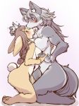  2020 anthro anthro_on_anthro big_breasts biped blush breast_size_difference breast_squish breasts breasts_frottage brown_eyes brown_hair canid canine canis chest_tuft curvaceous curvy_figure duo female female/female fluffy fur green_eyes grey_body grey_fur grey_hair hair hand_holding hug inner_ear_fluff interlocked_fingers interspecies kemono kneeling lagomorph larger_anthro larger_female leporid long_ears long_hair looking_at_another looking_at_partner looking_up mammal monotone_hair multicolored_body multicolored_fur nude pawpads paws predator/prey rabbit romantic_couple setouchi_kurage shaking short_tail side_view simple_background size_difference smaller_anthro smaller_female smile squish trembling tuft two_tone_body two_tone_fur voluptuous white_background white_body white_fur wide_hips wolf yellow_body yellow_fur 