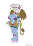  absurd_res anthro anthrofied armwear avian bdsm big_breasts boots breasts clothing cross-eyed derp_eyes elbow_gloves female fingerless_gloves footwear forced_smile friendship_is_magic gilda_(mlp) gloves grin gryphon handwear hasbro headphones hi_res high_heeled_boots high_heels huge_breasts hypnosis hypnotic_clothing kandlin legwear mind_control my_little_pony mythological_avian mythology one-piece_swimsuit orgasm_denial rubber sex_toy shoes slavekini smile solo submissive submissive_female swimwear thigh_boots thigh_highs vibrator yellow_eyes 