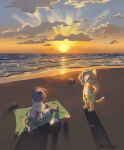  anthro barefoot beach domestic_cat duo felid feline felis hi_res kuehiko_roshihara male male/male malvacross mammal seaside tapio_chatarozawa working_buddies! 