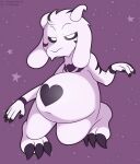  anthro asriel_dreemurr_(god_form) belly bent_over big_belly bovid caprine foxball goat hair hi_res looking_at_viewer lying male mammal nude obese obese_anthro obese_male on_front overweight overweight_anthro overweight_male short_hair smile solo undertale video_games 