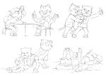  anthro domestic_cat drunk duo felid feline felis kuehiko_roshihara male male/male malvacross mammal monochrome substance_intoxication tapio_chatarozawa working_buddies! 