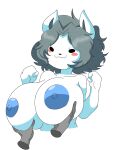  areola big_breasts blue_areola blue_nipples blush blush_stickers breast_grab breasts canid canine disembodied_hand eyelashes felid feline female hair hand_on_breast huge_breasts mammal nejtacoz58m8 nipples simple_background simple_eyes tem temmie_(undertale) undertale video_games white_background white_body 