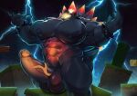  abs absurd_res anthro biceps big_muscles big_pecs big_penis black_body black_skin bowser bracelet claws collar demondragoncyan erection fury_bowser gasaiv genitals hi_res horn huge_penis jewelry koopa macro male mammal mario_bros muscular muscular_anthro muscular_male nintendo nipples nude pecs penis pent_up scalie shell solo spiked_bracelet spiked_collar spikes super_mario_3d_world thunder video_games 