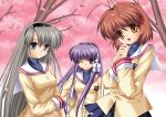  clannad fujibayashi_kyou furukawa_nagisa hinoue_itaru key sakagami_tomoyo seifuku 