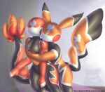  2019 anthro big_tail breasts charmander cleft_tail clothing colored cosplay_pikachu_(costume) curvaceous curvy_figure face_squish female female/female hug implied_transformation latex_transformation libredrone living_latex long_ears nintendo pikachu pok&eacute;mon pok&eacute;mon_(species) posexe rubber scalie shaded short short_stack skin_tight_suit squish thick_thighs video_games voluptuous 