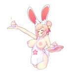  animal_humanoid apron apron_only big_breasts breasts clothing cupcake eyes_closed female fizintine fizition food hair hi_res humanoid lagomorph lagomorph_humanoid legs_together leporid leporid_humanoid mammal mammal_humanoid mostly_nude nipples pink_hair plate rabbit_humanoid scut_tail smile solo 
