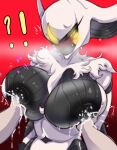  2020 absurd_res arceus ashraely big_breasts blush bodily_fluids breasts colored curvy_figure digital_drawing_(artwork) digital_media_(artwork) duo feathers female front_view grope hi_res horn huge_breasts humanoid lactating legendary_pok&eacute;mon looking_at_viewer mammal milk nintendo nipples non-mammal_breasts pok&eacute;mon pok&eacute;mon_(species) pok&eacute;morph simple_background solo_focus surprise tail_feathers video_games voluptuous white_body wide_hips 