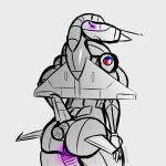  absurd_res aircraft airplane andromorph angry anthro butt combat_ready_(artist) czech female glowing hi_res humanoid intersex jet living_aircraft living_machine living_vehicle machine rear_view vehicle wings 