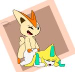  1-upclock 2016 2_toes 3_toes all_fours anal anal_penetration anthro big_ears blue_eyes butt digital_media_(artwork) doggystyle duo eyes_closed fangs feet female female_penetrated from_behind_position fur genitals hand_on_butt hi_res jirachi legendary_pok&eacute;mon looking_pleasured lying male male/female male_penetrating male_penetrating_female mammal nintendo one_eye_closed open_mouth penetration pok&eacute;mon pok&eacute;mon_(species) sex smile softestpuffss standing teeth toes victini video_games white_body wings 