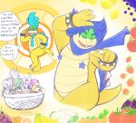  anthro belly blue_hair bracelet english_text hair hi_res humor jewelry koopaling krishmet larry_koopa ludwig_von_koopa male mario_bros nintendo pasties scarf shell slightly_chubby spiked_bracelet spiked_shell spikes spikes_(anatomy) text video_games 