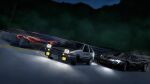  absurdres afterimage azur_lane car crossover drifting ground_vehicle headlight highres initial_d laing mclaren mclaren_p1 motion_blur motor_vehicle night no_humans racing tail_lights toyota toyota_sprinter_trueno vehicle_focus 