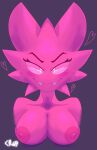  breasts female hi_res humanoid just_shapes_and_beats lycanthropy(jsab) nipples nude pink_body sharp_teeth simple_background smile smrtka769 solo teeth video_games 