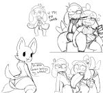  aggressive_retsuko alcohol animal_crossing anthro balls beverage big_penis blush breasts brother brother_and_sister canid canine canis clothed clothing digby_(animal_crossing) domestic_dog drunk duo embarrassed erection female fenneko genitals group hair hi_res huge_penis incest_(lore) isabelle_(animal_crossing) male male/female mammal monochrome neko3240 nintendo penis sanrio sibling sister substance_intoxication video_games 