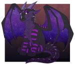  2021 alpha_channel ambiguous_gender claws digital_media_(artwork) dragon feral horn ladyvenommyotismon looking_at_viewer membrane_(anatomy) membranous_wings purple_eyes scales scalie smile solo spines western_dragon wings 
