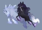 cantering duo equid equine galloping glastrier hi_res horse legendary_horse legendary_horses legendary_pok&eacute;mon mammal nintendo pok&eacute;mon pok&eacute;mon_(species) pokemon_sword_and_sheild rollinrabbit running simple_background spectrier video_games 
