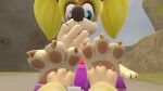  16:9 3d_(artwork) anthro banjo-kazooie banjo_(banjo-kazooie) digital_media_(artwork) duo female foot_fetish foot_play hi_res ime14 male male/female mammal rareware size_difference tooty_(banjo-kazooie) ursid video_games widescreen 