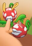  absurd_res ball_bite balls bodily_fluids cat_piranha_plant cum_queen elemental_creature fellatio flora_fauna genitals hi_res human mammal mario mario_bros nintendo oral penile penis piranha_plant plant polka_dots red_body red_skin saliva sex video_games 