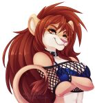  alpha_channel anthro clothing felid female hair lion mammal metalpandora pantherine smile solo 
