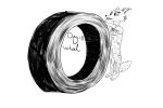  3:2 absurd_res anthro breath canid canine clothing eyebrows eyelashes female floppy_ears fox grease_stains hi_res j_shute mammal messy_fur monochrome overalls panting skye_(zootopia) solo swift_fox tire 