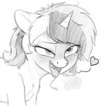  &lt;3 ahegao equid equine fan_character female feral freckles friendship_is_magic fur hasbro horn horse looking_pleasured mammal monochrome my_little_pony open_mouth pony sign_(character) simple_background sketch solo tongue tongue_out unicorn zippysqrl 