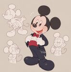  2017 4_fingers annoyed anthro clothing disney eyes_closed fingers footwear gloves handwear happy kxxxta male mammal mickey_mouse mouse murid murine open_mouth open_smile rodent signature smile solo suit tongue 
