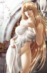  1girl arianrhod_(eiyuu_densetsu) bare_shoulders blonde_hair blue_eyes breasts eiyuu_densetsu esther large_breasts long_hair looking_at_viewer see-through sen_no_kiseki standing 